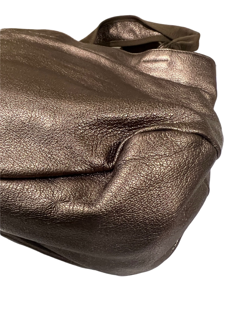 Salvatore Ferragamo Bronze Metallic Taupe Tote with Bow Detail - Picture 12 of 15
